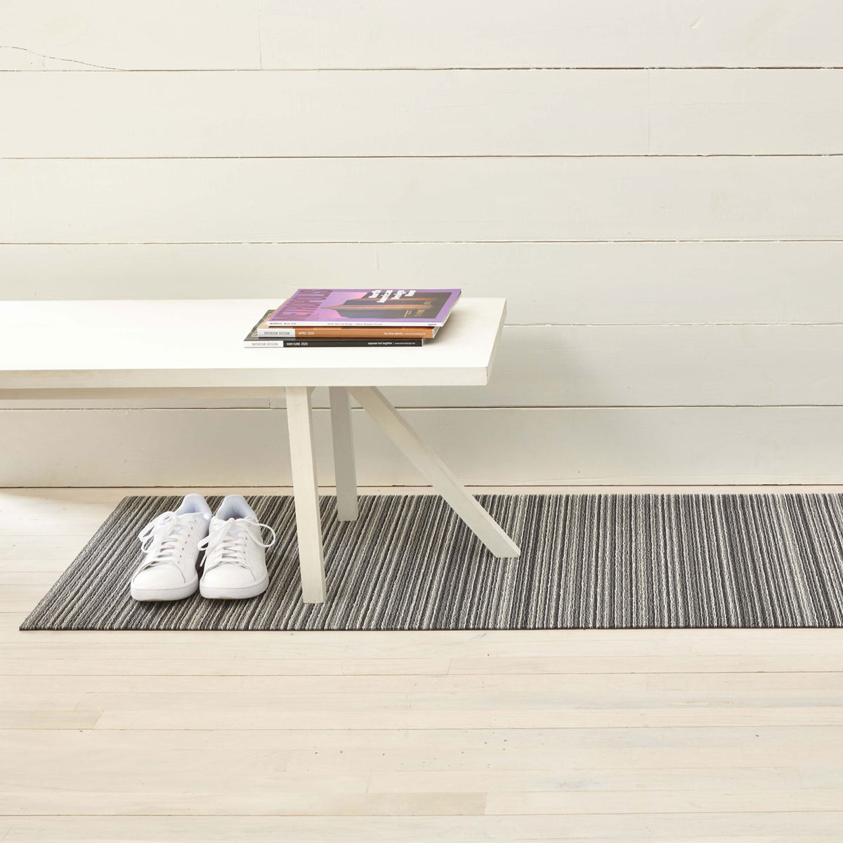 Skinny Stripe Shag Mats - Shadow Runner