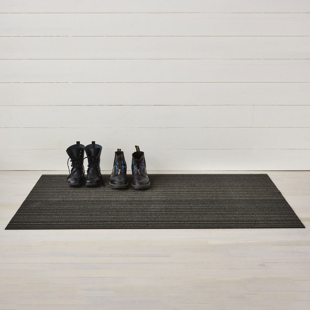Skinny Stripe Shag Mats - Steel Utility Mat