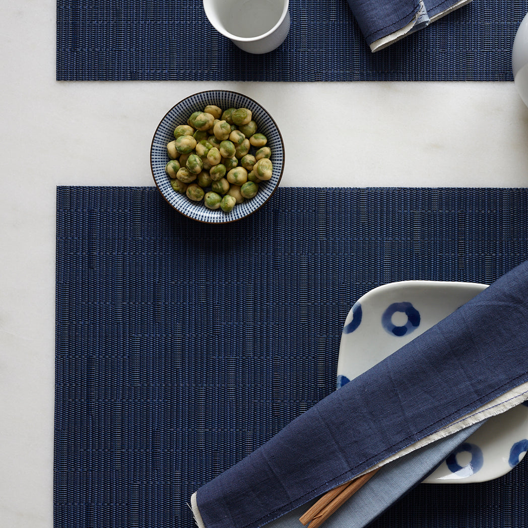 Detail image of Chilewich woven material showcasing texture, color, and pattern of the terrastrand yarn weave.
