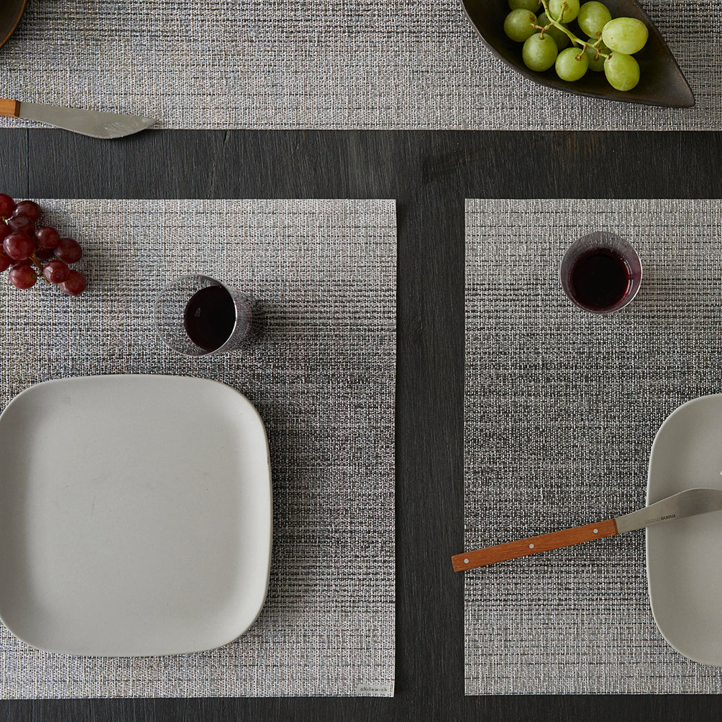 Detail image of Chilewich woven material showcasing texture, color, and pattern of the terrastrand yarn weave.