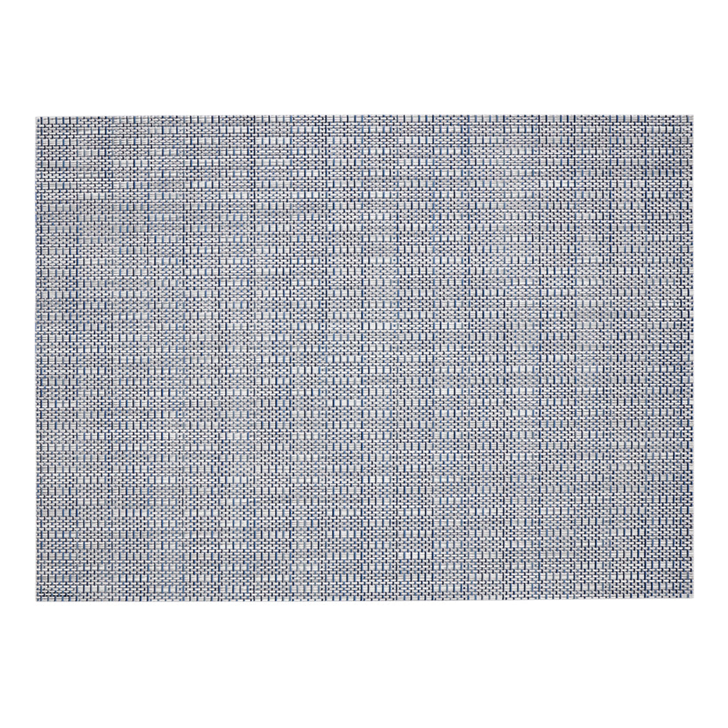 Rain Placemats in Mix of Midtone and Dak Blue with White