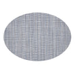Oval Placemats in Mix of Midtone and Dak Blue with White