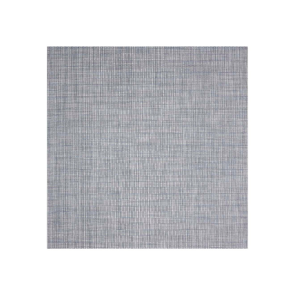 Square Woven Floor Mat in Mix of Midtone and Dak Blue with White