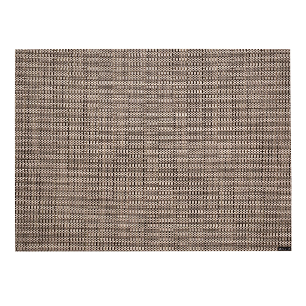 Umber Placemats in Mix of Midtone Warm Silver with Light and Dark Greige