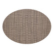 Oval Placemats in Mix of Midtone Warm Silver with Light and Dark Greige