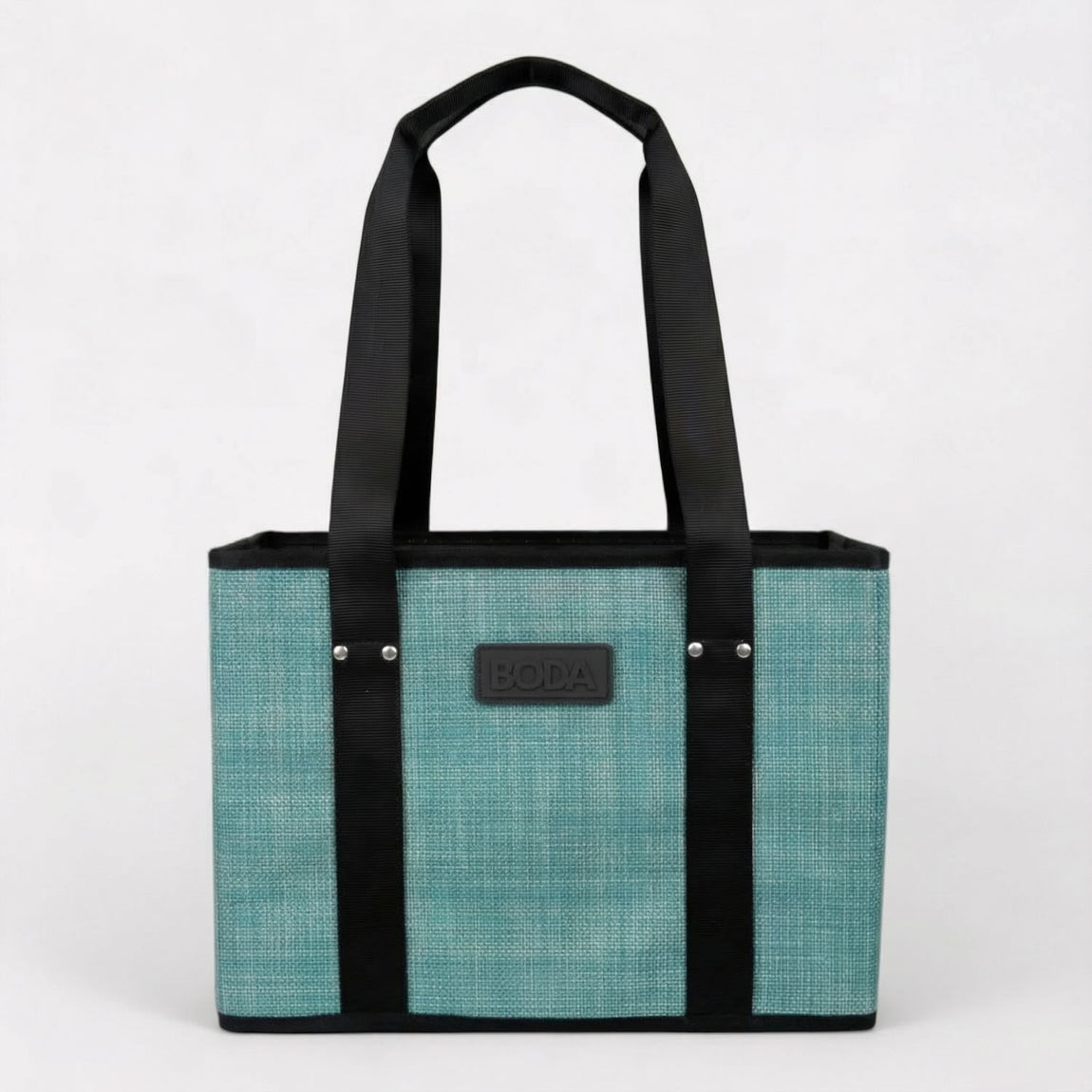 BODA Market Tote - Mini Basketweave - Turquoise View 1