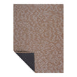 Pecan Woven Floor Mat Corner in Mix of Midtone Warm Brown, Light Griege and White