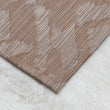 Pecan Woven Floor Mat Detail in Mix of Midtone Warm Brown, Light Griege and White