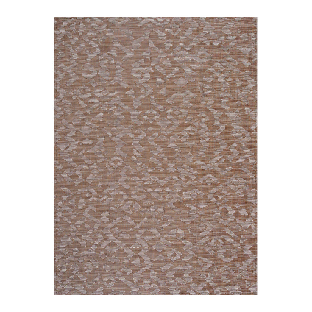 Pecan Woven Floor Mat in Mix of Midtone Warm Brown, Light Griege and White