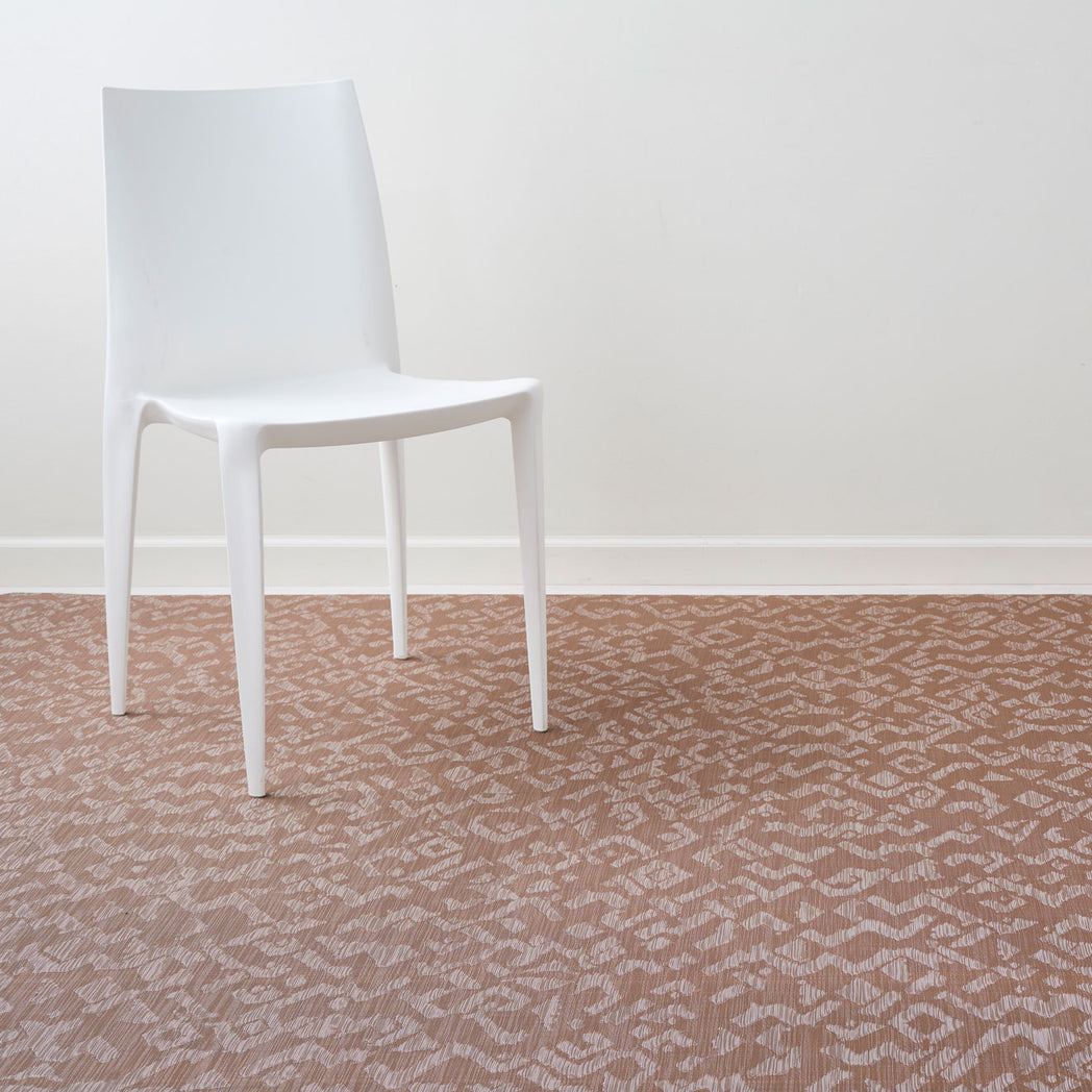 Pecan Woven Floor Mat with Prop in Mix of Midtone Warm Brown, Light Griege and White