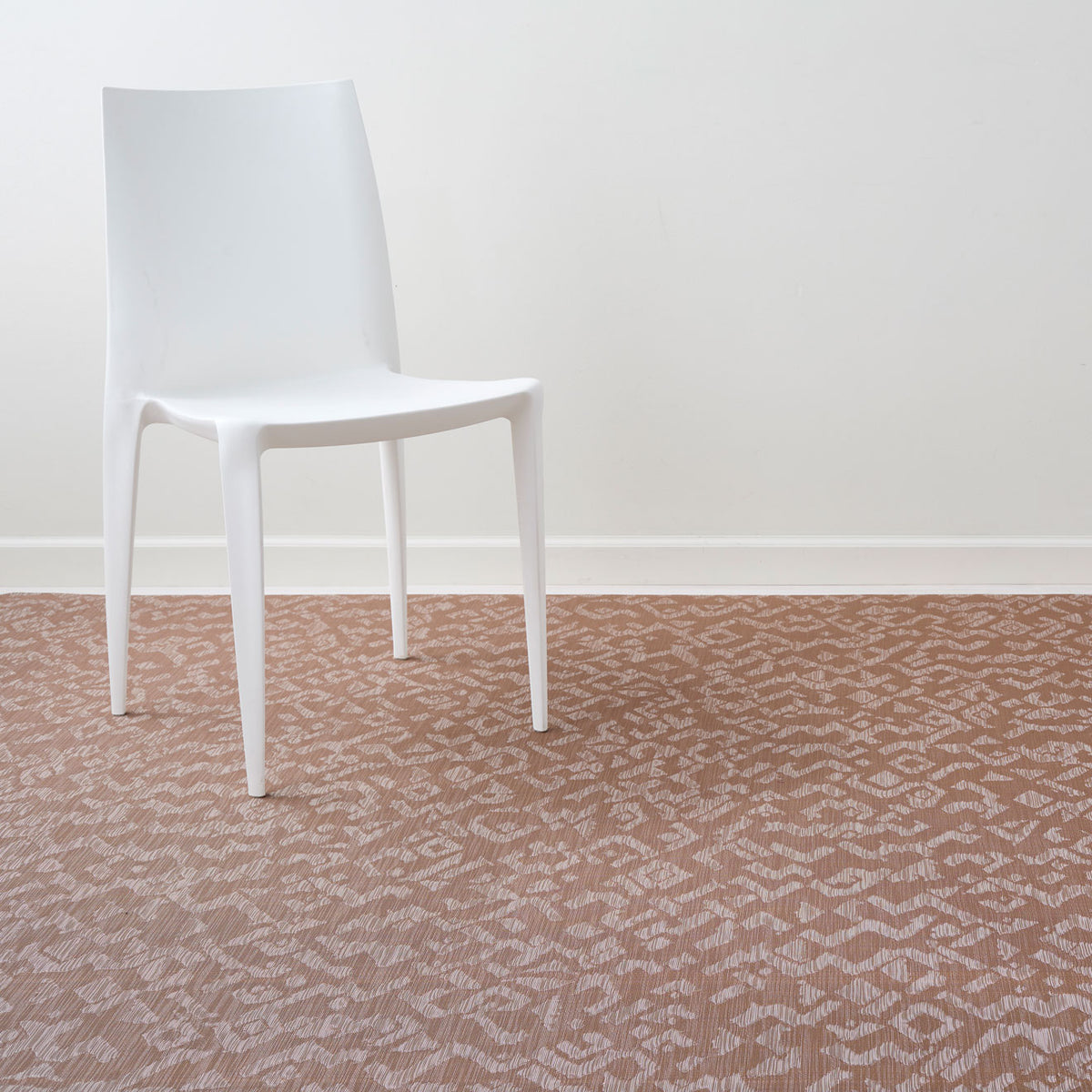 Pecan Woven Floor Mat with Prop in Mix of Midtone Warm Brown, Light Griege and White