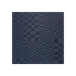 Square Woven Floor Mat in Mix of Black and Dark Navy