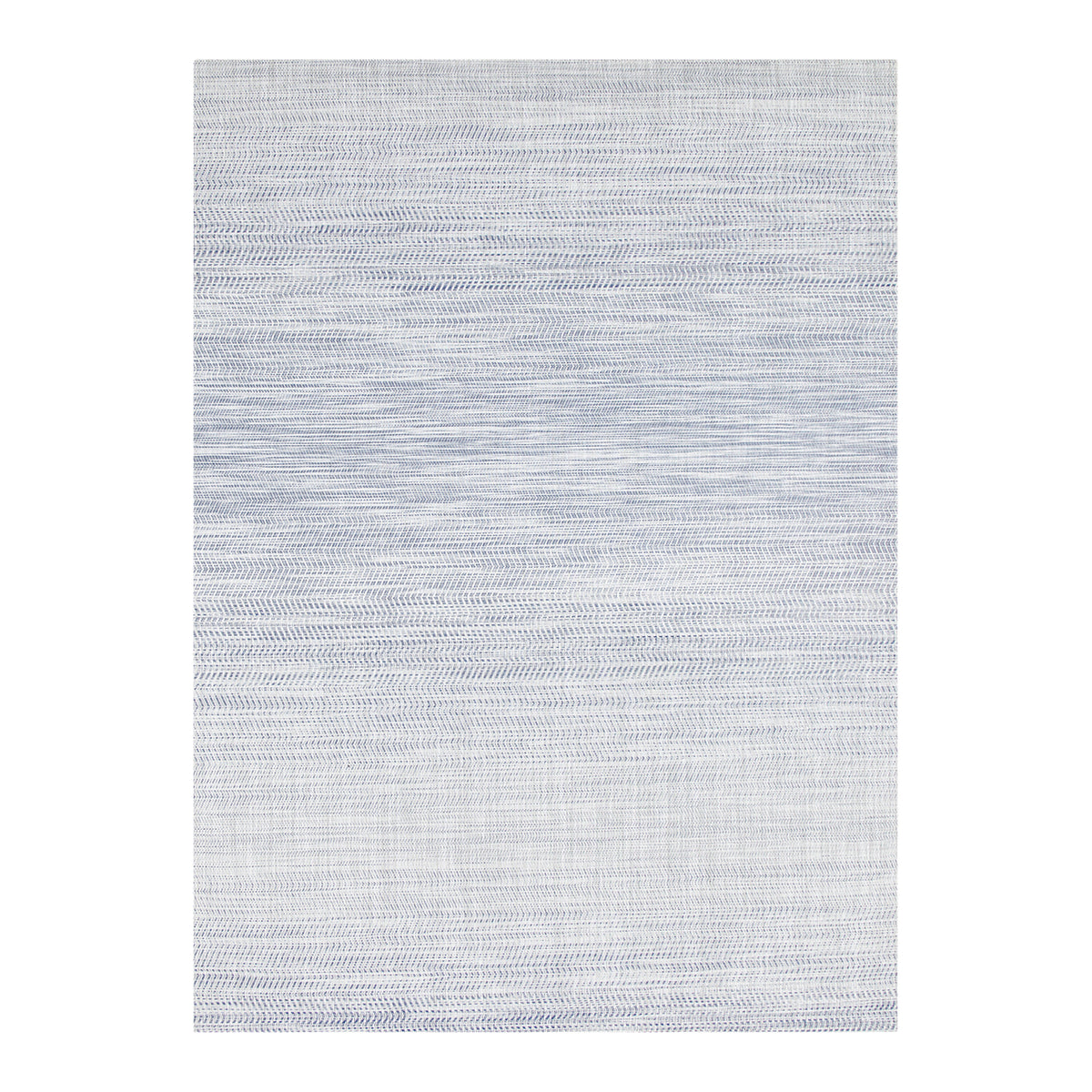 Rectangle Woven Floor Mat in Dark Blue and Cool Off White