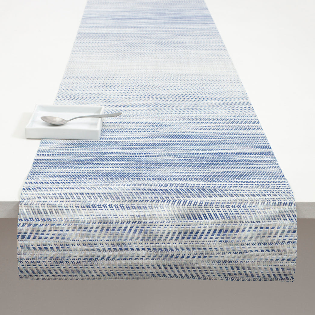 14'' x 72'' Table Runners in Dark Blue and Cool Off White