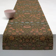 14'' x 72'' Table Runners in Dark Green , Almost Black Base with Warm Green, Warm Pink, Muted Light Blue and Muted Oragne Accents