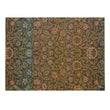 14" x 19" Placemats in Dark Green , Almost Black Base with Warm Green, Warm Pink, Muted Light Blue and Muted Oragne Accents