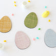 Chilewich Basketweave floor mat in egg, showcasing woven terrastrand yarn texture and modern design aesthetic.