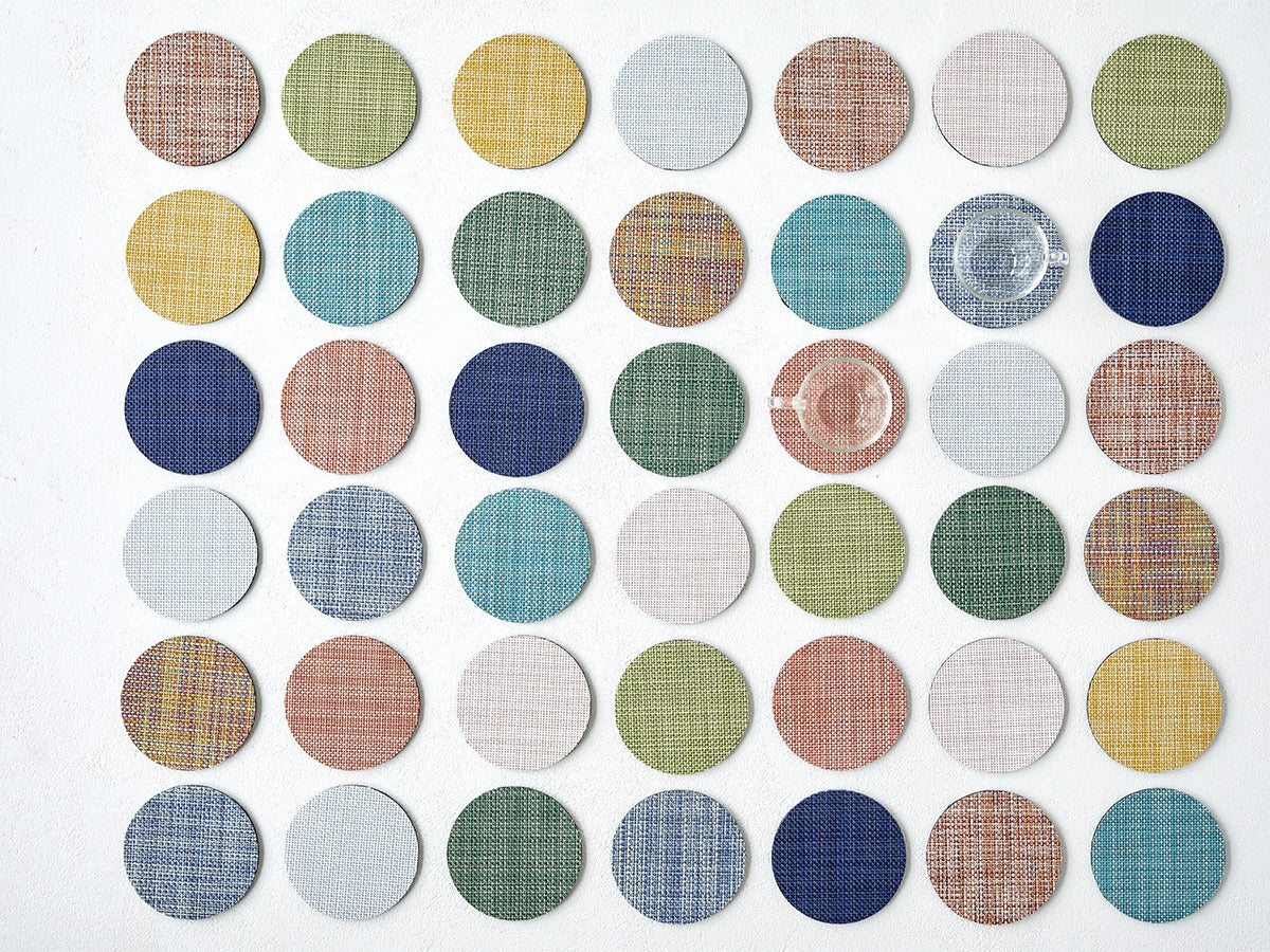 Detail image of Chilewich woven material showcasing texture, color, and pattern of the terrastrand yarn weave.