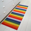 Chilewich woven floor mat in neutral woven terrastrand yarn, durable and stylish for modern living spaces.