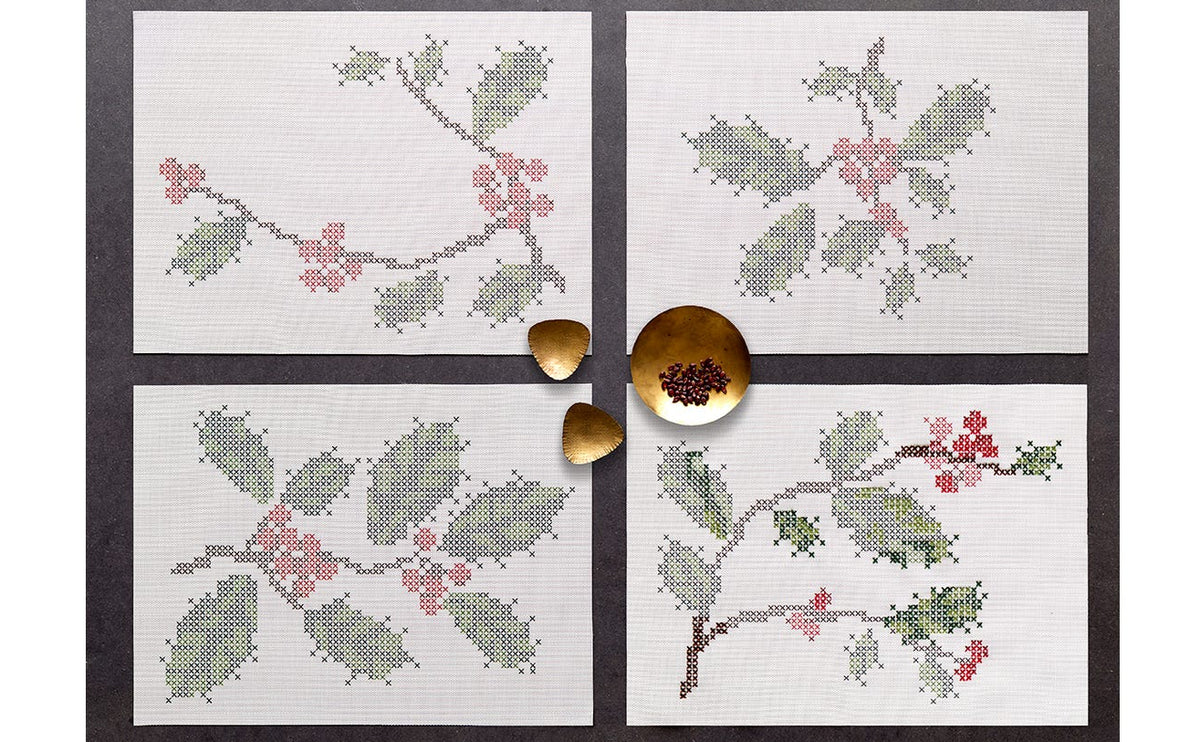 Detail image of Chilewich woven material showcasing texture, color, and pattern of the terrastrand yarn weave.
