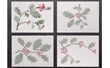Multi Placemats in Light Neutral Beige Base with Pink, Red, Green and Brown