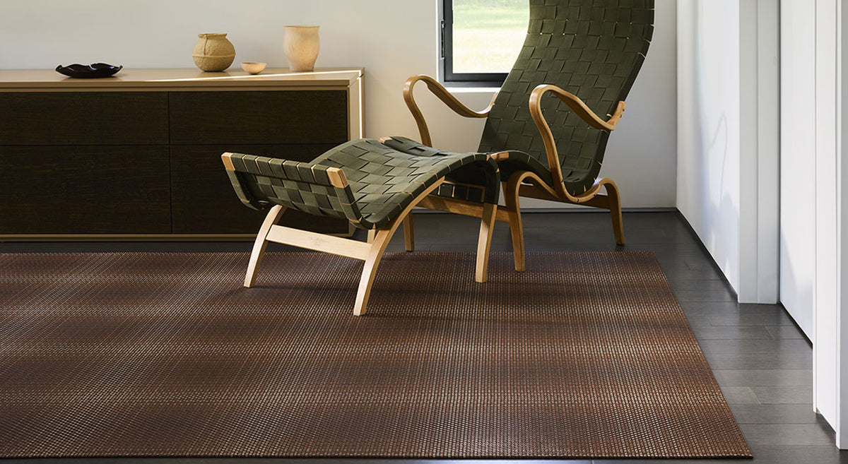 Detail image of Chilewich woven material showcasing texture, color, and pattern of the terrastrand yarn weave.