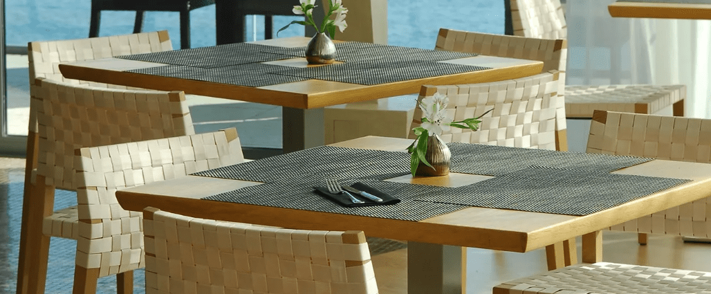 Detail image of Chilewich woven material showcasing texture, color, and pattern of the terrastrand yarn weave.