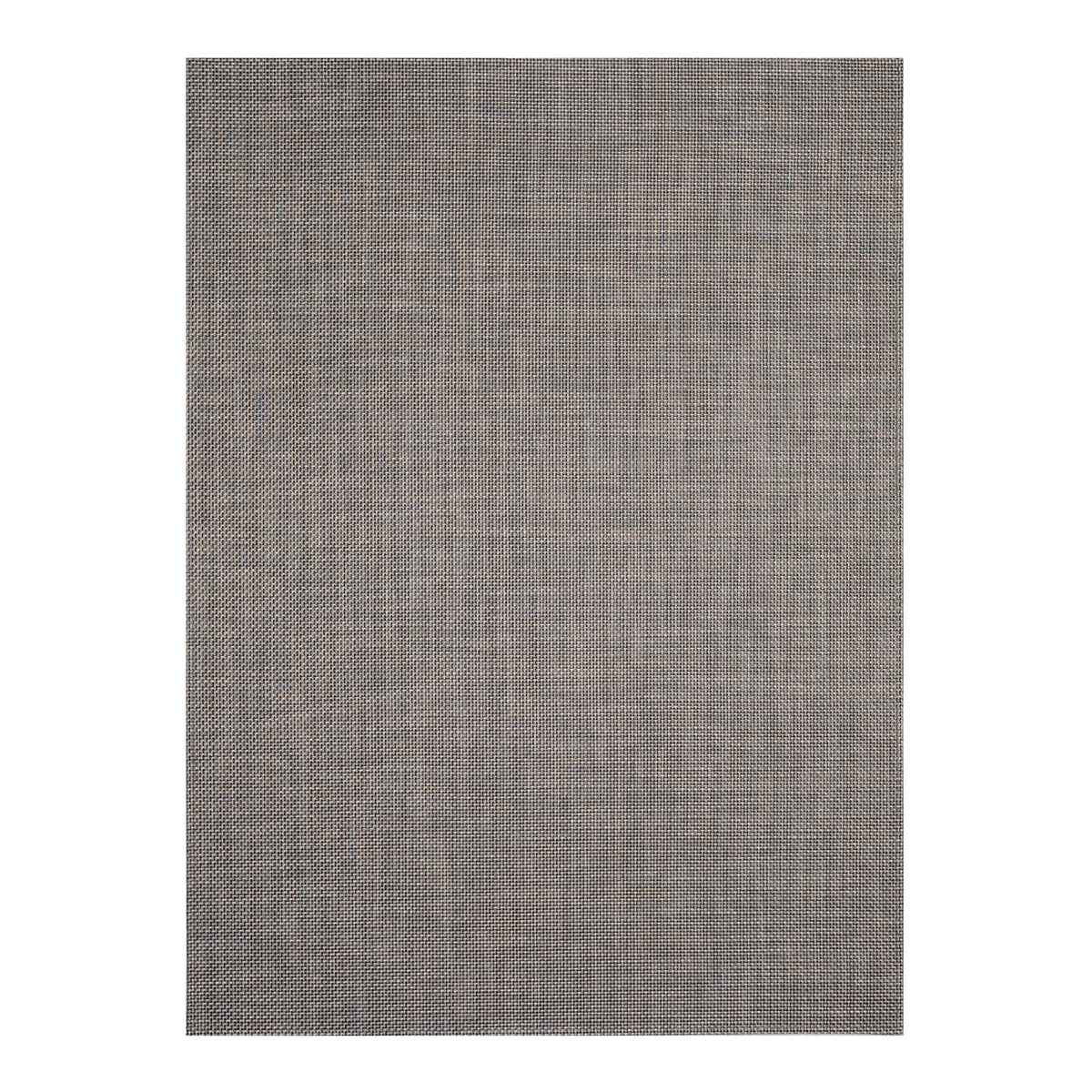 Chilewich Basketweave floor mat in platinum, showcasing woven terrastrand yarn texture and modern design aesthetic.