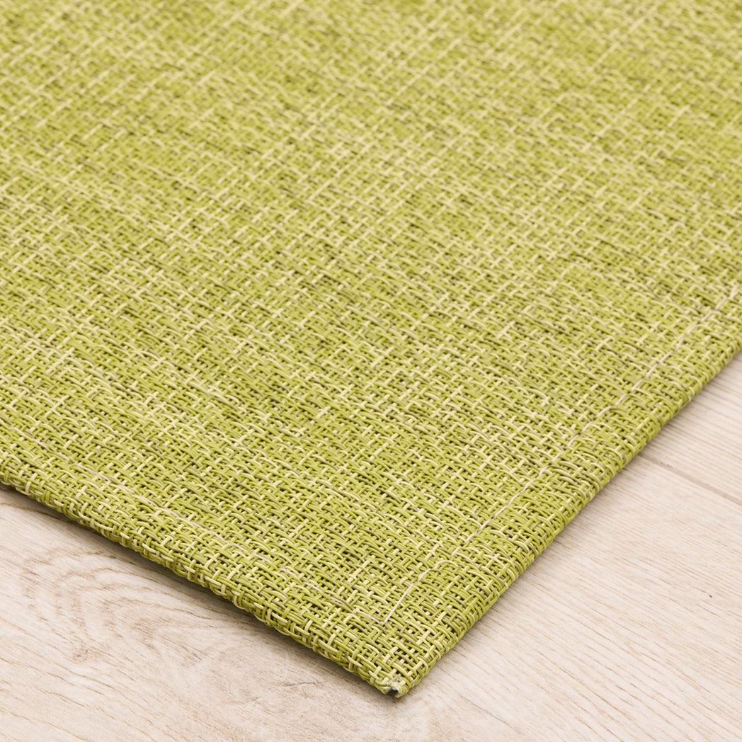 Detail image of Chilewich woven material showcasing texture, color, and pattern of the terrastrand yarn weave.