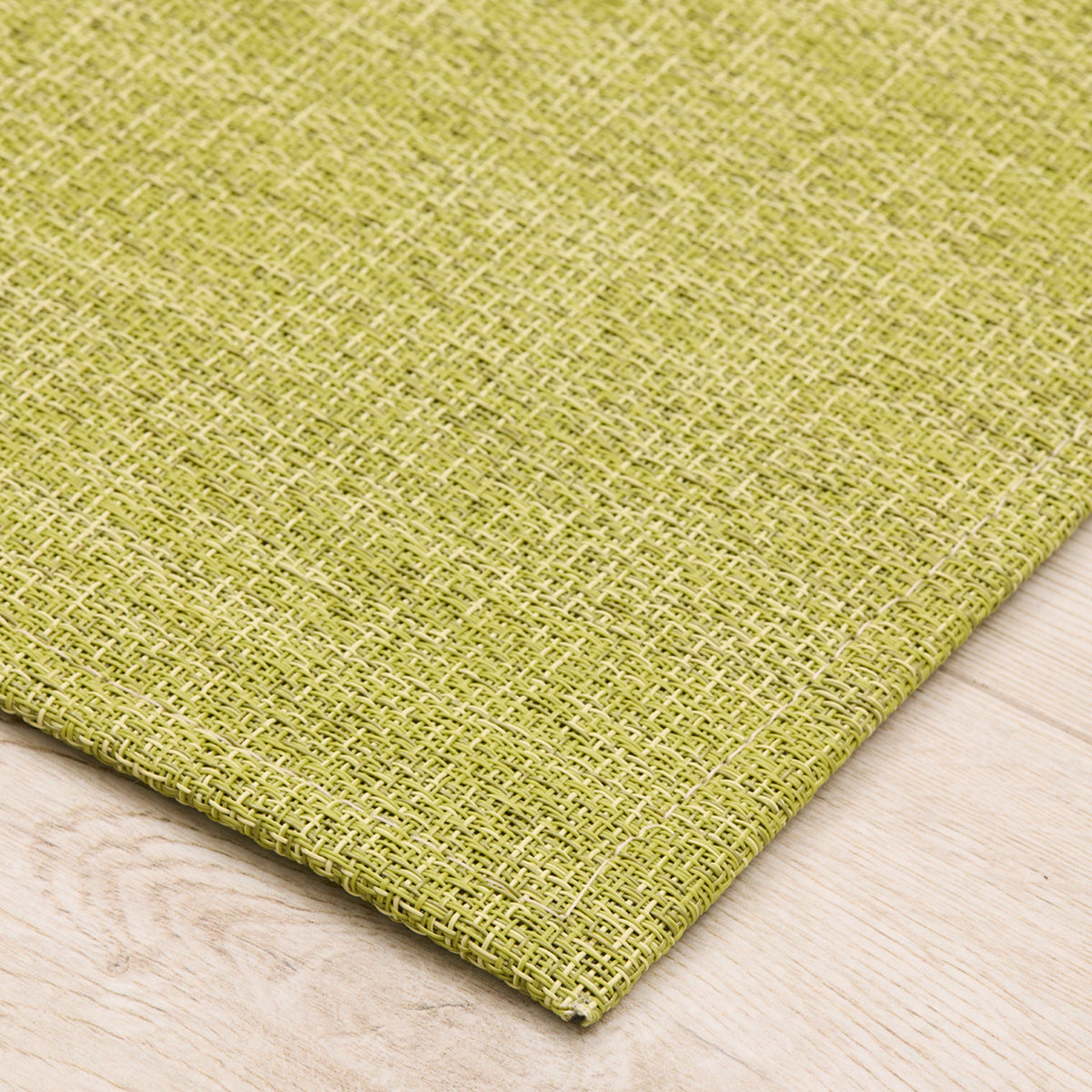 Detail image of Chilewich woven material showcasing texture, color, and pattern of the terrastrand yarn weave.