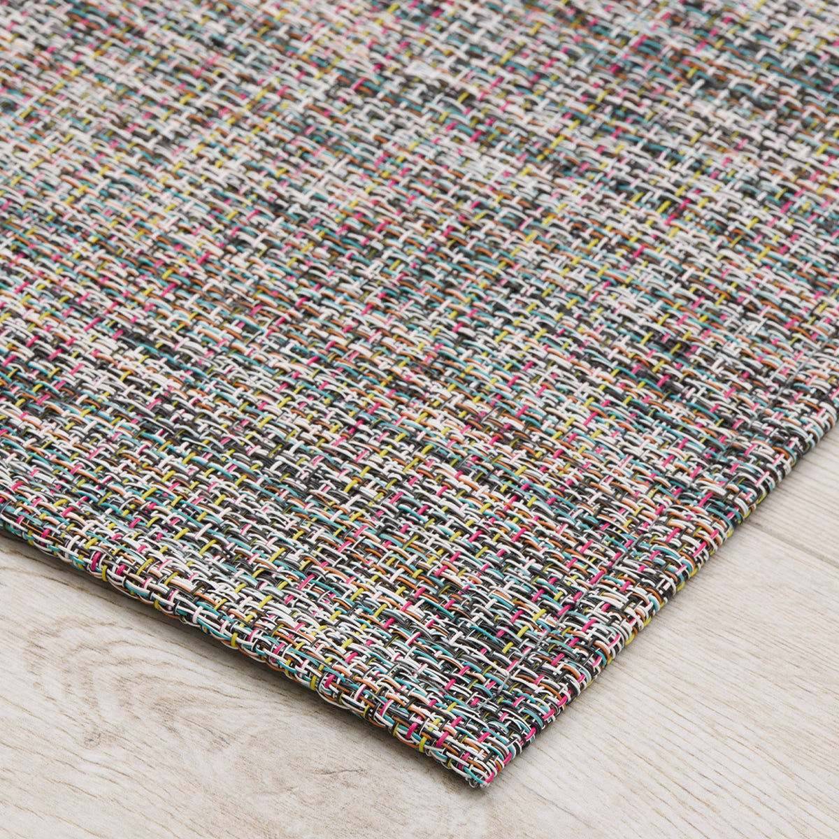 Detail image of Chilewich woven material showcasing texture, color, and pattern of the terrastrand yarn weave.