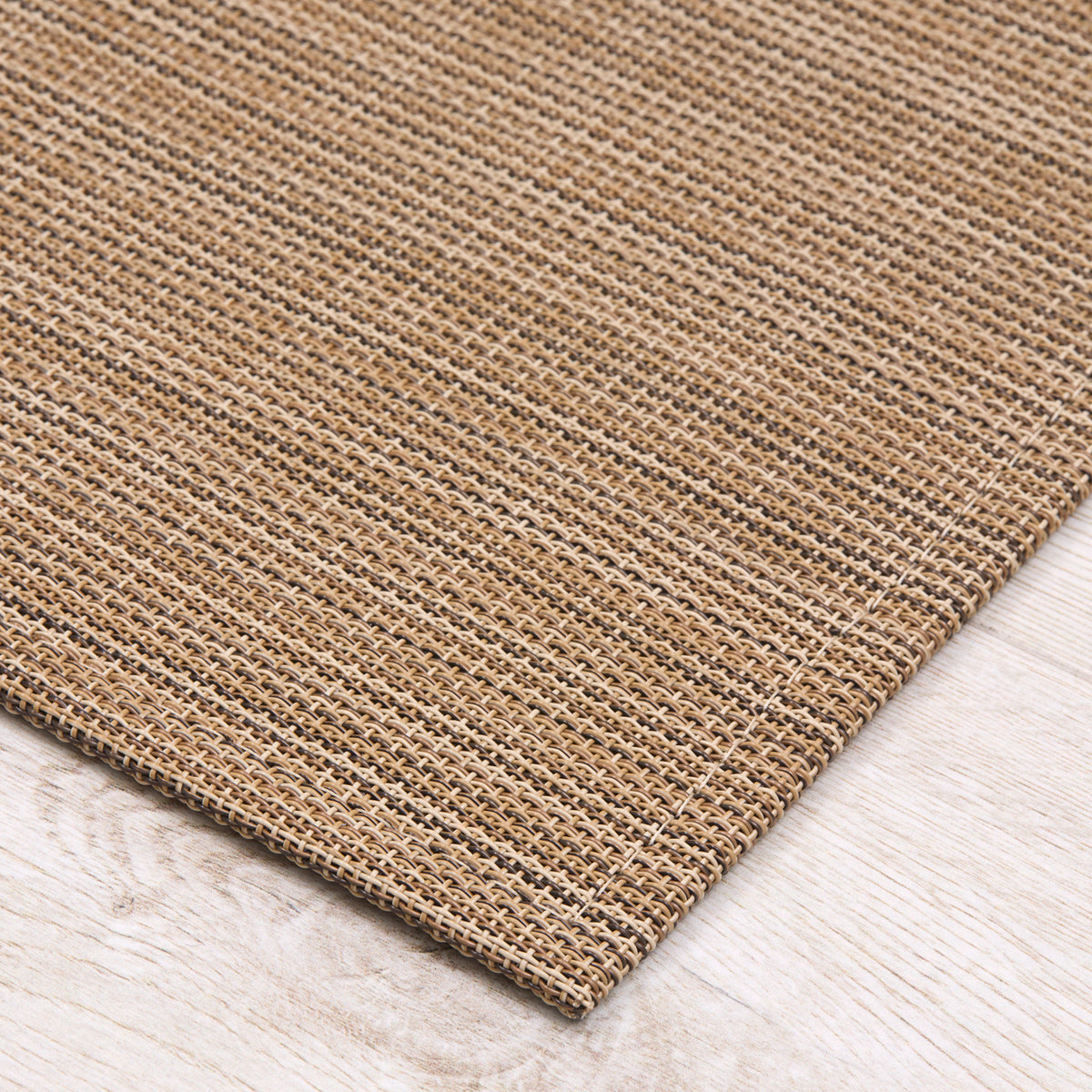 Detail image of Chilewich woven material showcasing texture, color, and pattern of the terrastrand yarn weave.