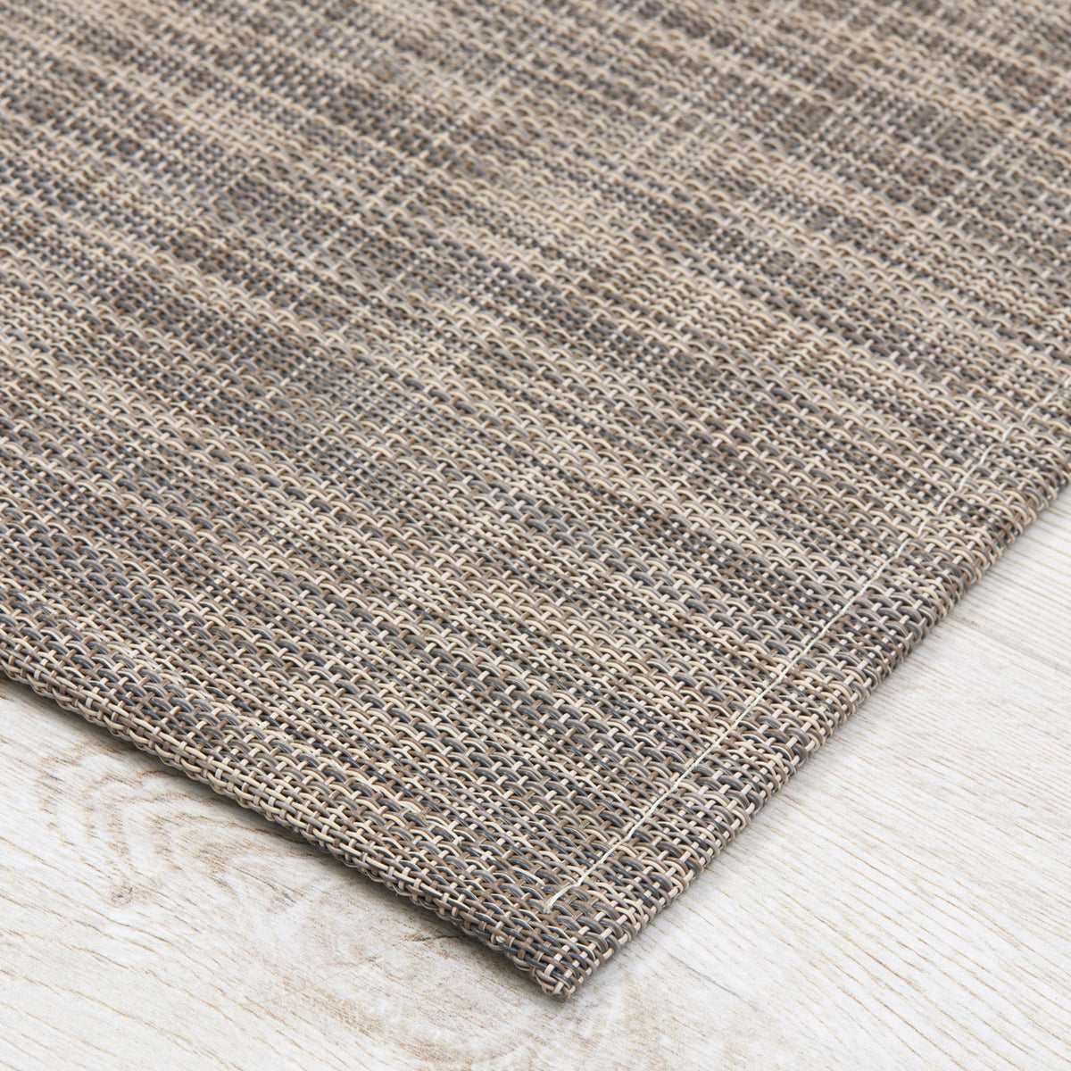 Detail image of Chilewich woven material showcasing texture, color, and pattern of the terrastrand yarn weave.