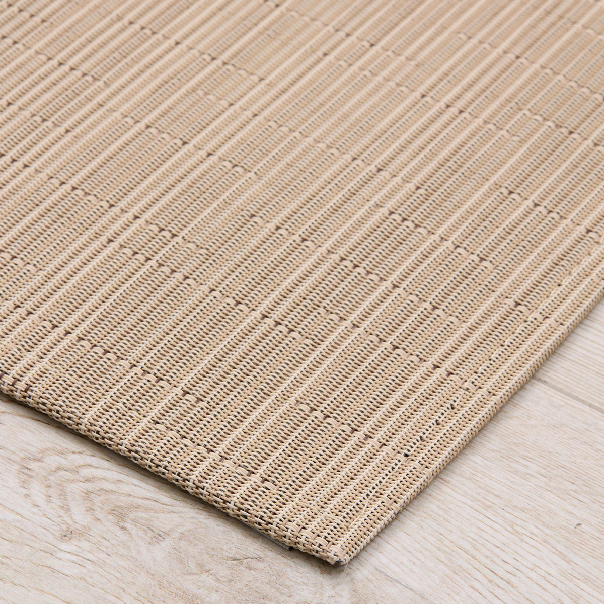 Detail image of Chilewich woven material showcasing texture, color, and pattern of the terrastrand yarn weave.