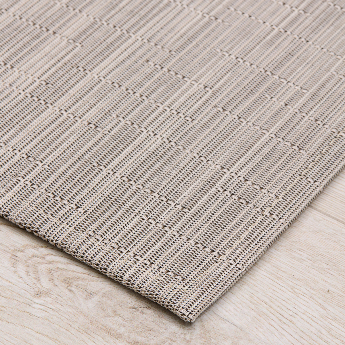 Detail image of Chilewich woven material showcasing texture, color, and pattern of the terrastrand yarn weave.