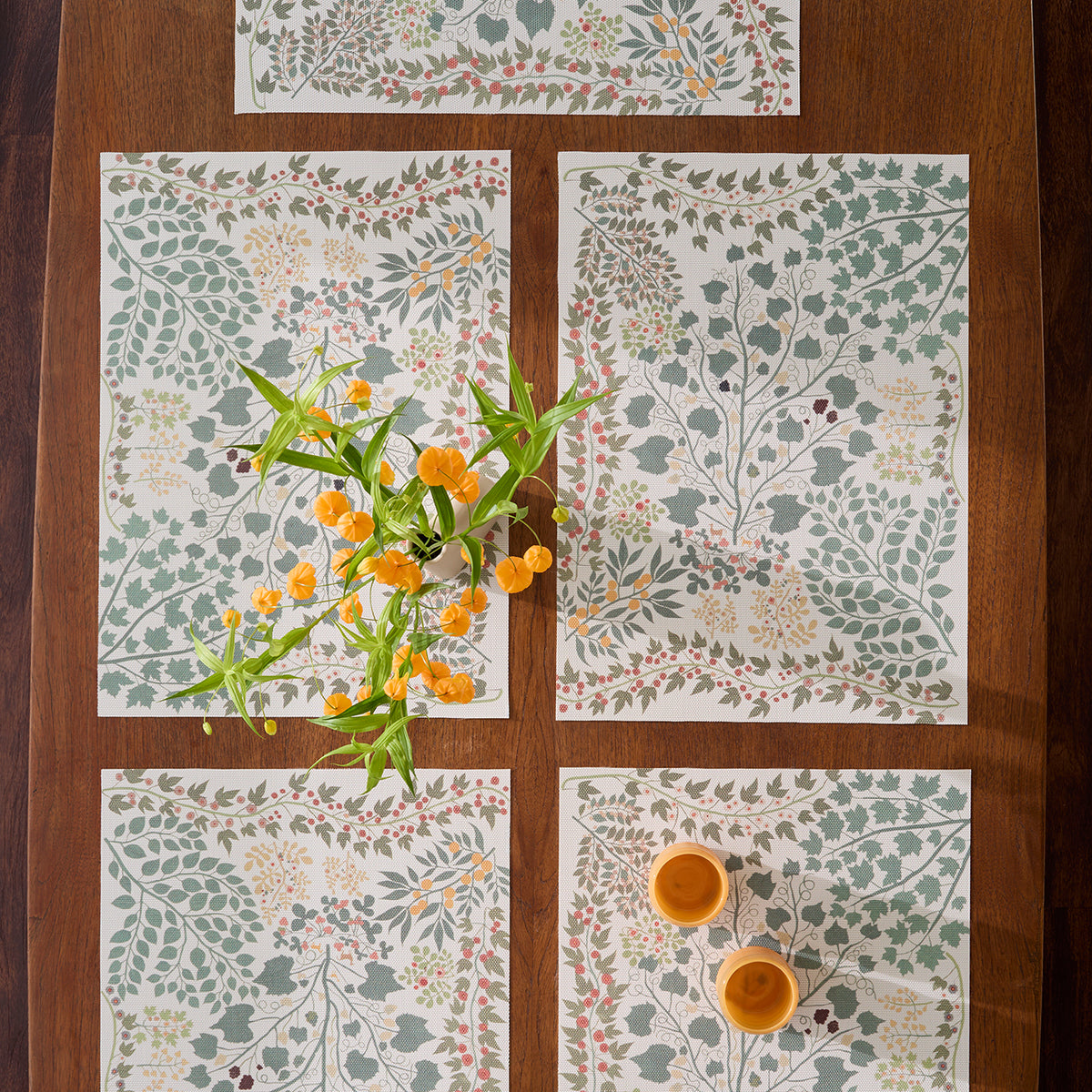 Detail image of Chilewich woven material showcasing texture, color, and pattern of the terrastrand yarn weave.