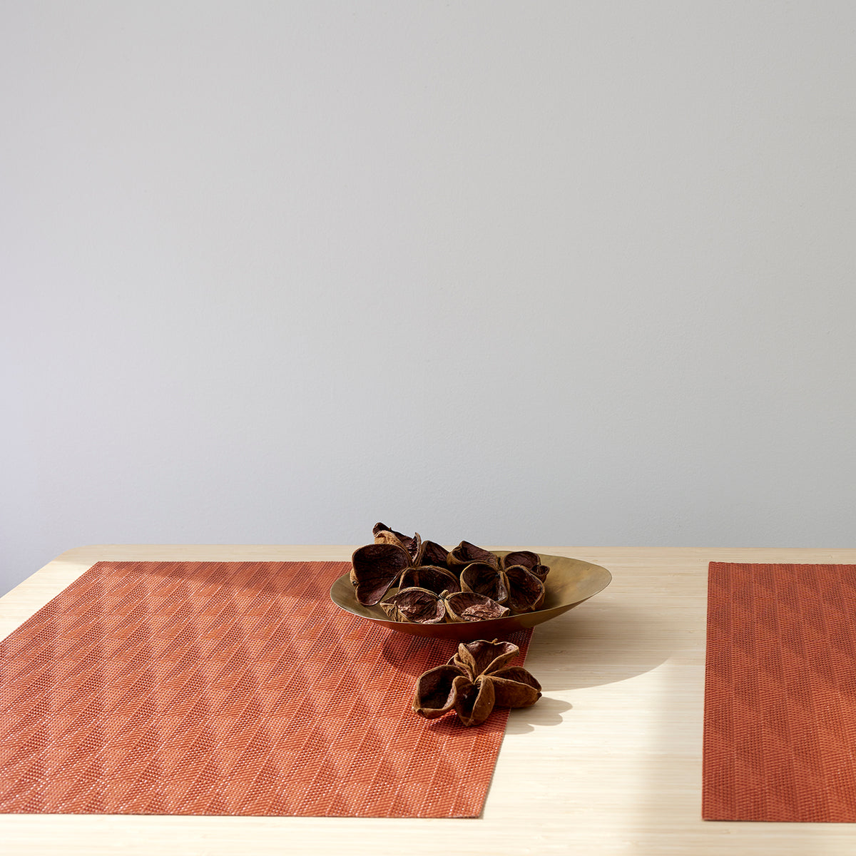 Detail image of Chilewich woven material showcasing texture, color, and pattern of the terrastrand yarn weave.