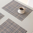 Chilewich Basketweave floor mat in coast, showcasing woven terrastrand yarn texture and modern design aesthetic.