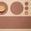Detail image of Chilewich woven material showcasing texture, color, and pattern of the terrastrand yarn weave.