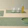 Detail image of Chilewich woven material showcasing texture, color, and pattern of the terrastrand yarn weave.