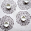 Detail image of Chilewich woven material showcasing texture, color, and pattern of the terrastrand yarn weave.