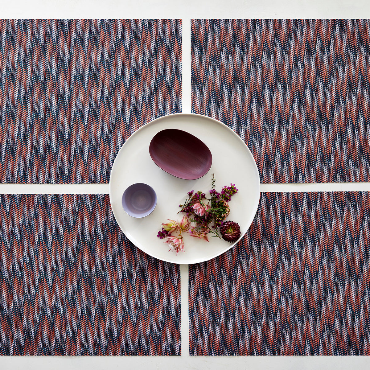 Detail image of Chilewich woven material showcasing texture, color, and pattern of the terrastrand yarn weave.