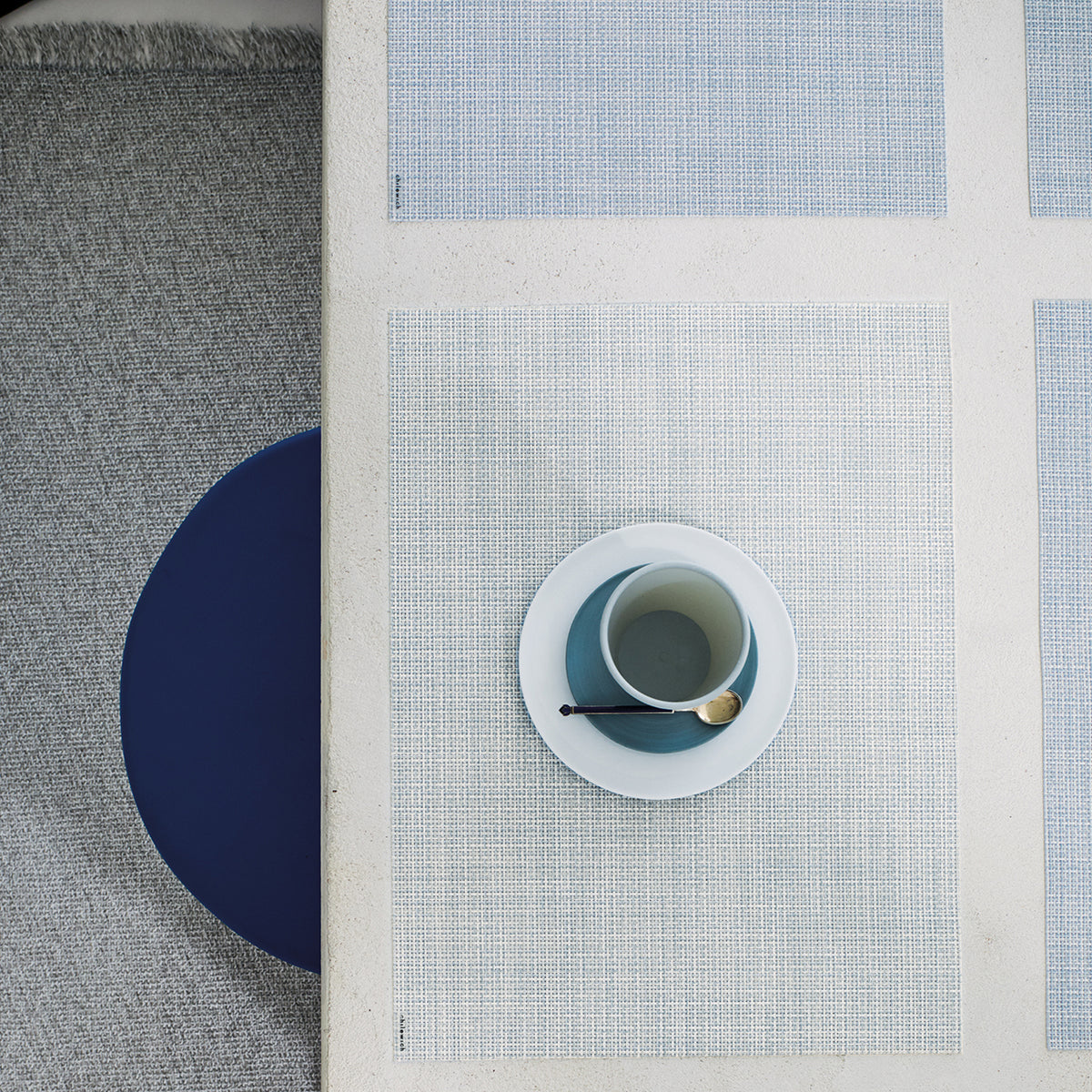 Detail image of Chilewich woven material showcasing texture, color, and pattern of the terrastrand yarn weave.