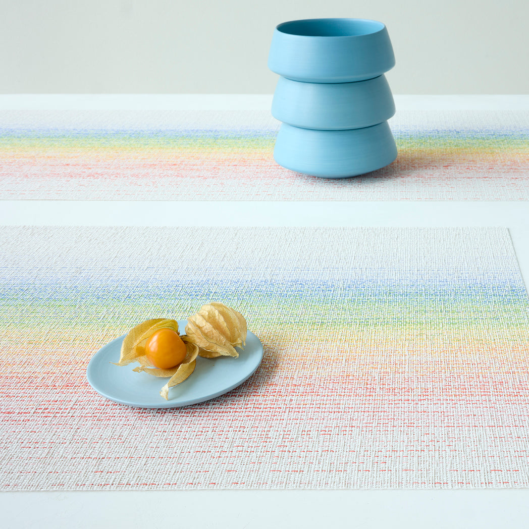 Detail image of Chilewich woven material showcasing texture, color, and pattern of the terrastrand yarn weave.
