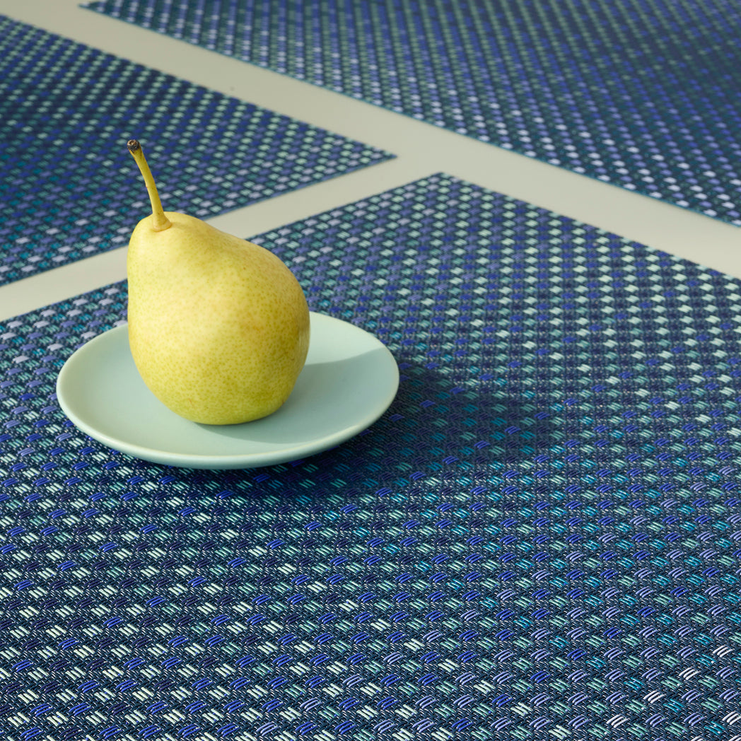 Detail image of Chilewich woven material showcasing texture, color, and pattern of the terrastrand yarn weave.