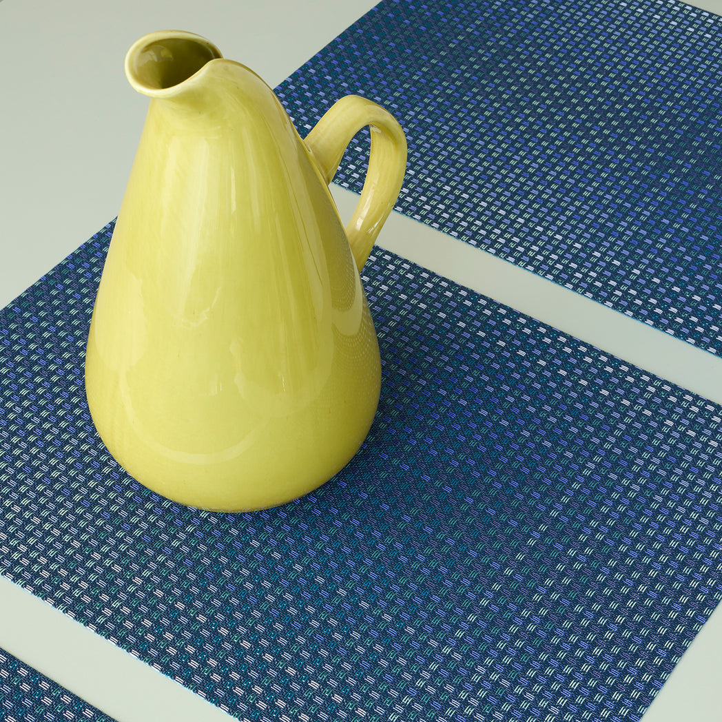 Detail image of Chilewich woven material showcasing texture, color, and pattern of the terrastrand yarn weave.