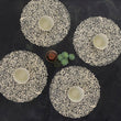 Detail image of Chilewich woven material showcasing texture, color, and pattern of the terrastrand yarn weave.