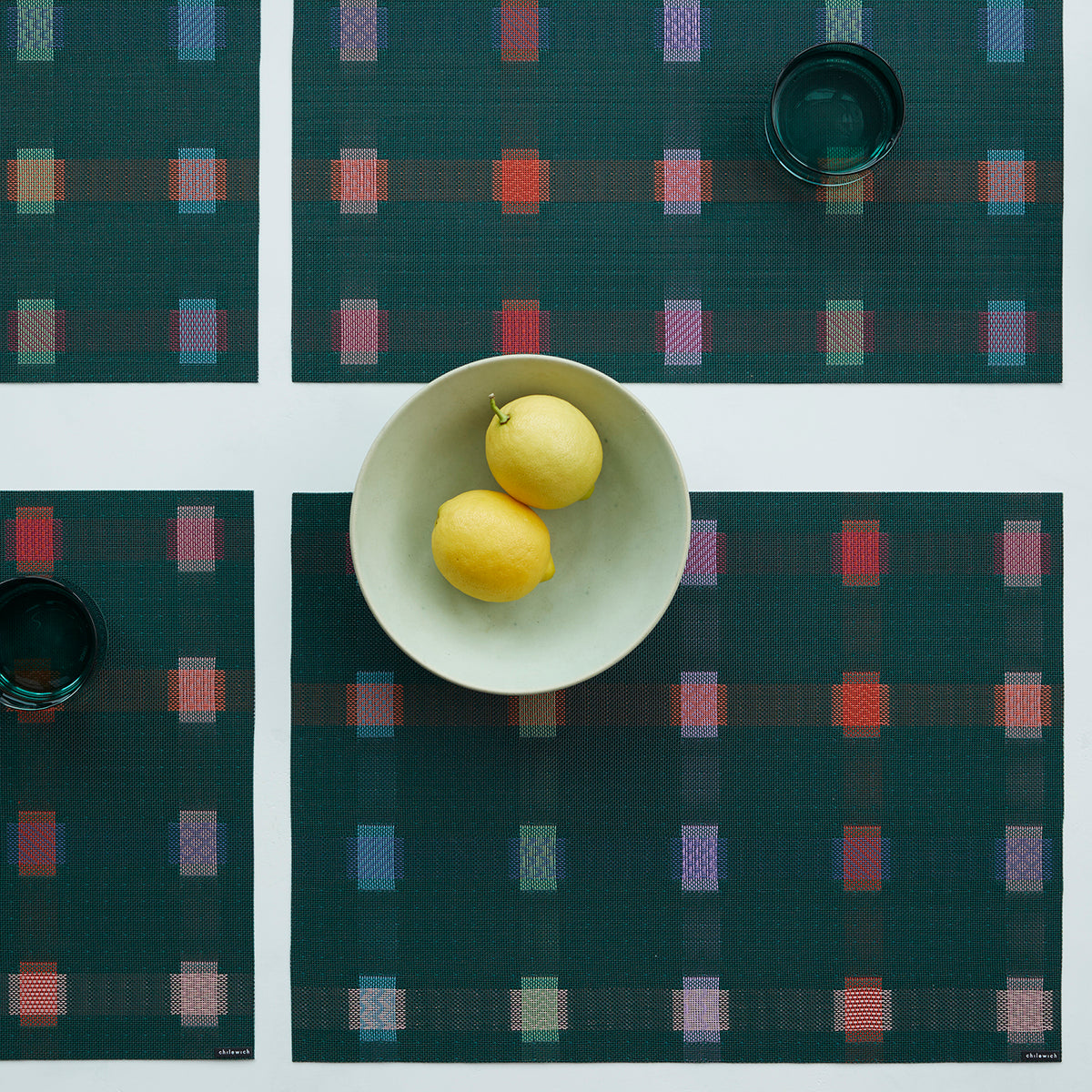 Detail image of Chilewich woven material showcasing texture, color, and pattern of the terrastrand yarn weave.