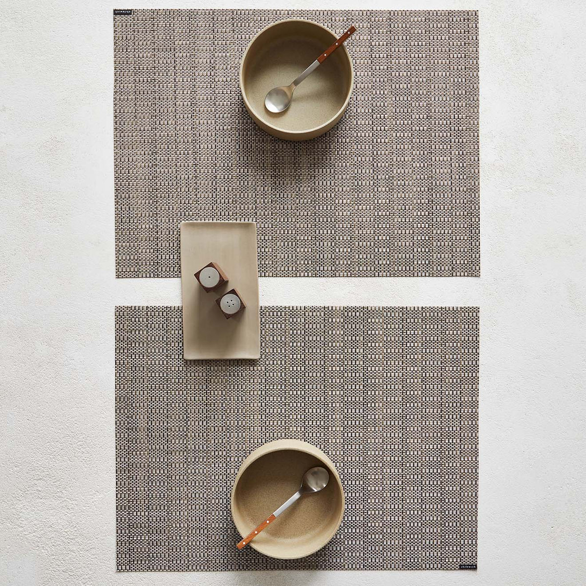Detail image of Chilewich woven material showcasing texture, color, and pattern of the terrastrand yarn weave.