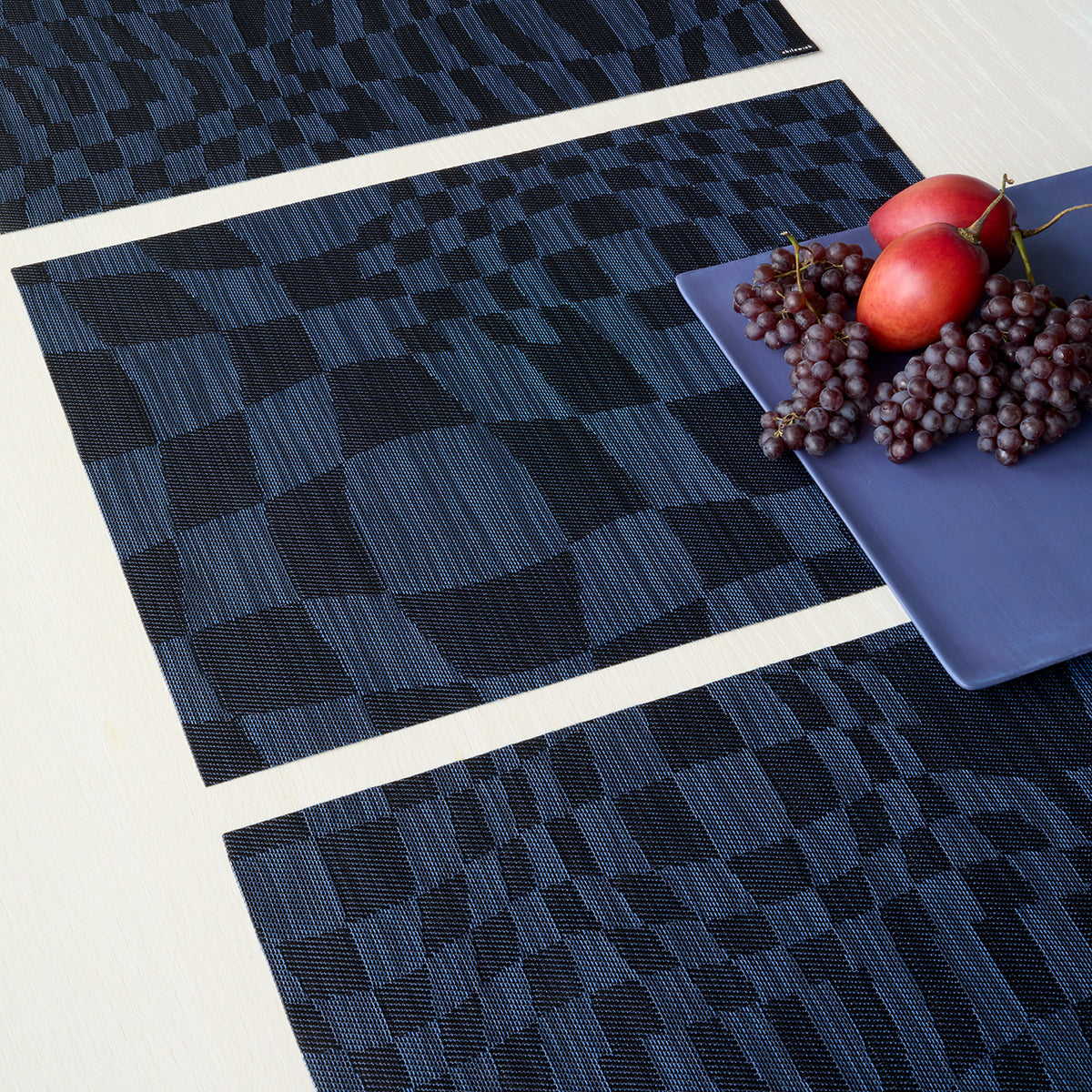 Detail image of Chilewich woven material showcasing texture, color, and pattern of the terrastrand yarn weave.
